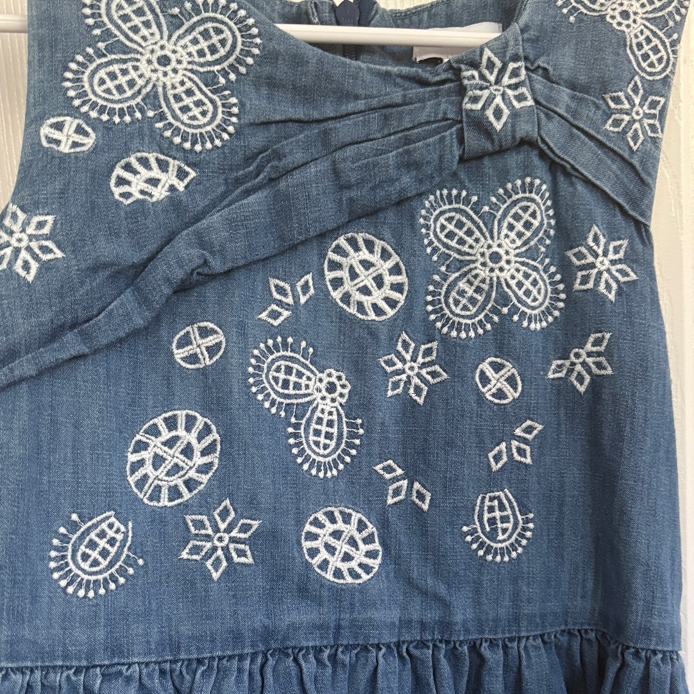 Reiss Denim Broderie Dress - Picture 2 of 7